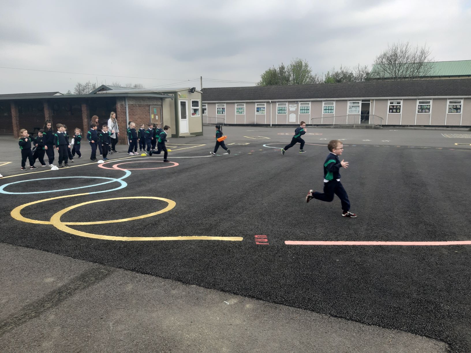Physical Education PE outdoors St Conleth Infant School